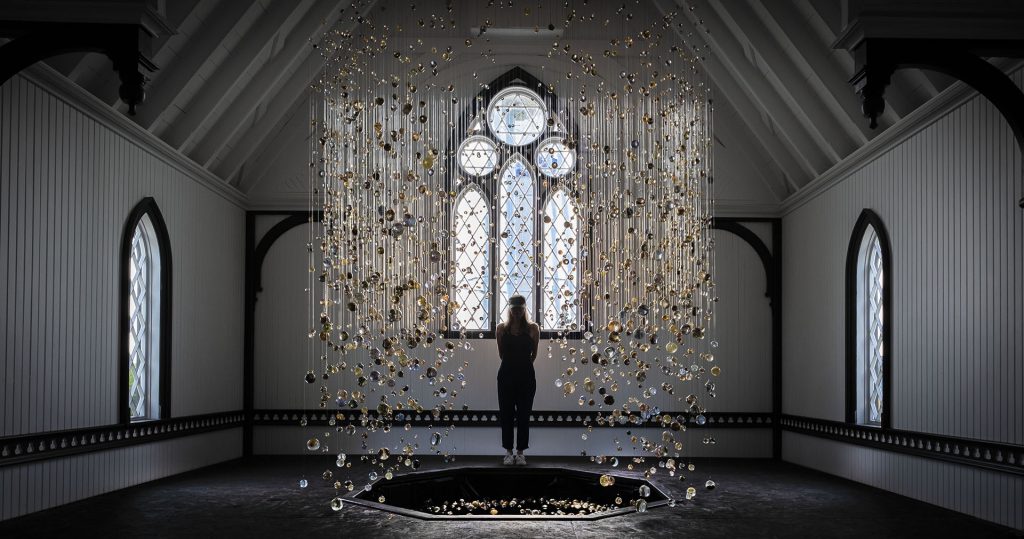 Philippa Jones' installation at the Alexander Mortuary Chapel of All Souls in Bonavista for the 2021 Bonavista Biennale . Photos by @greg.locke . Photo by Greg Locke © 2021.